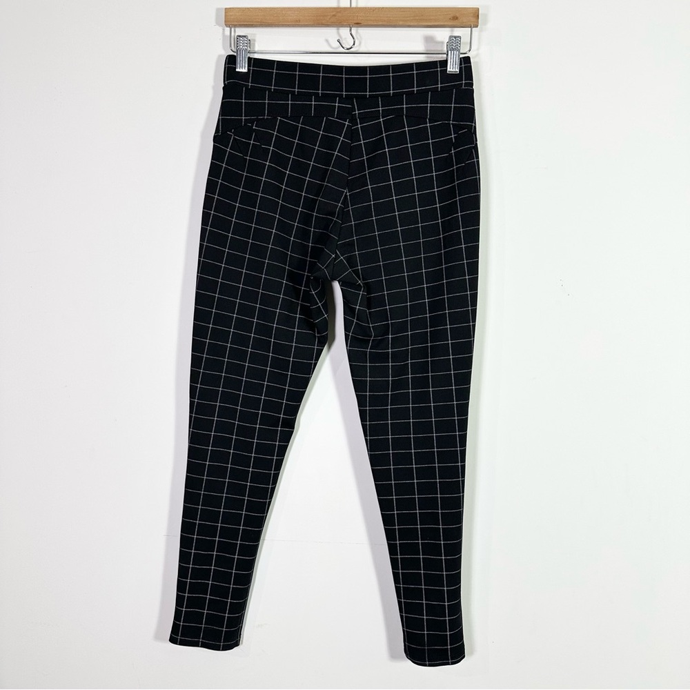 Kay Unger NY Black White Windowpane Plaid High Rise Legging - Picture 4 of 6